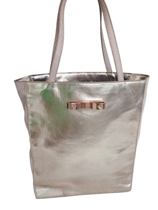 Ted Baker Handbags - Ted Baker Metallic Gold Ton3 Tote Bag with Bow Accent